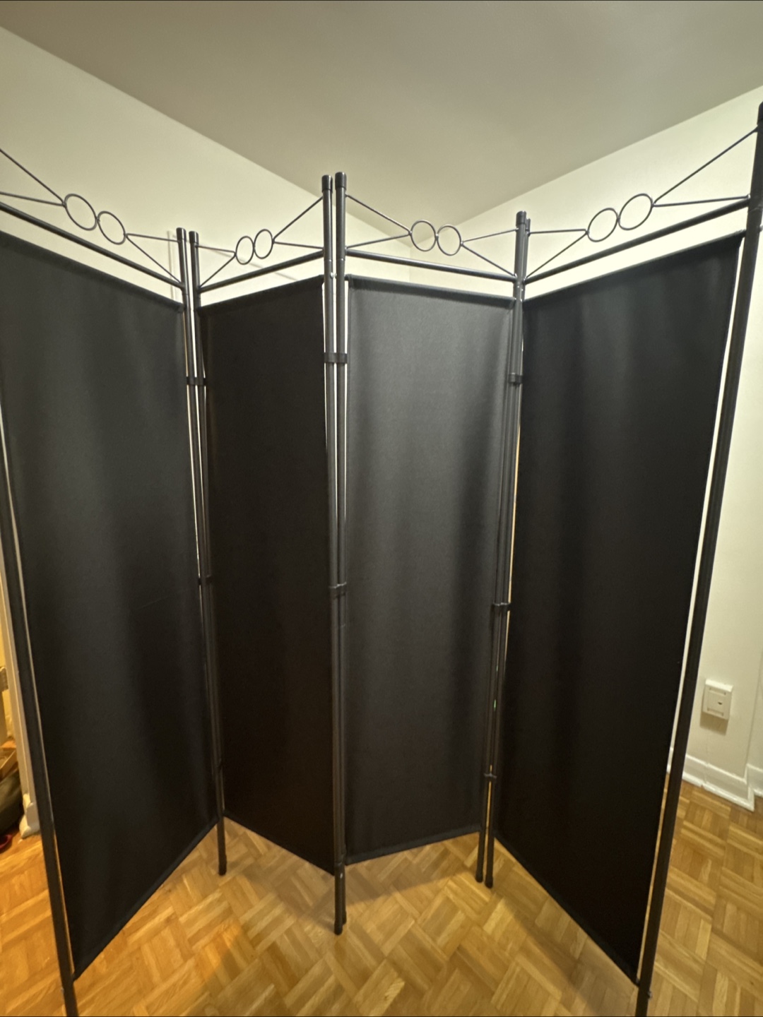 Black Room Divider Privacy Screen