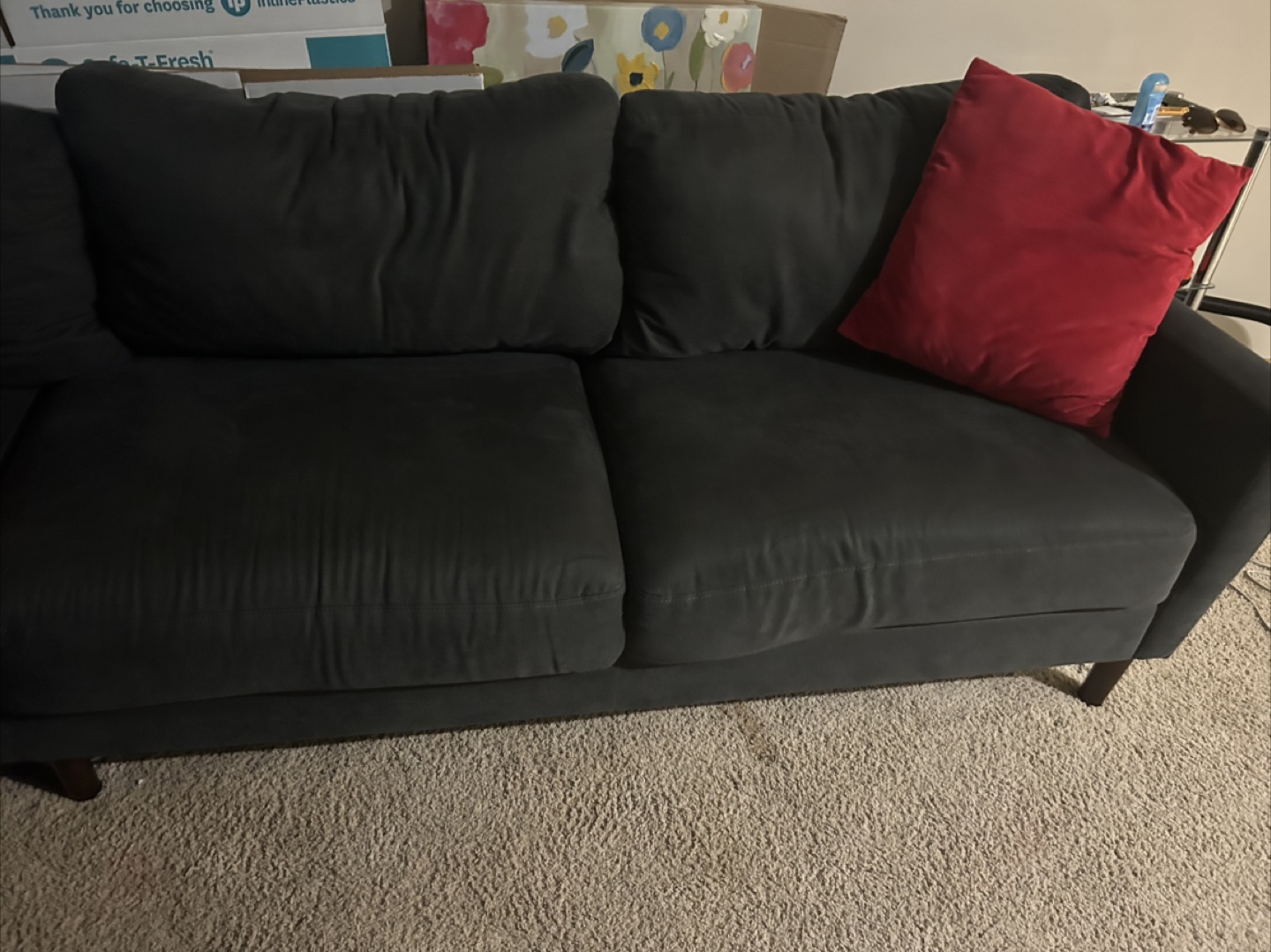 Dark Grey Sectional Sofa - photo 4