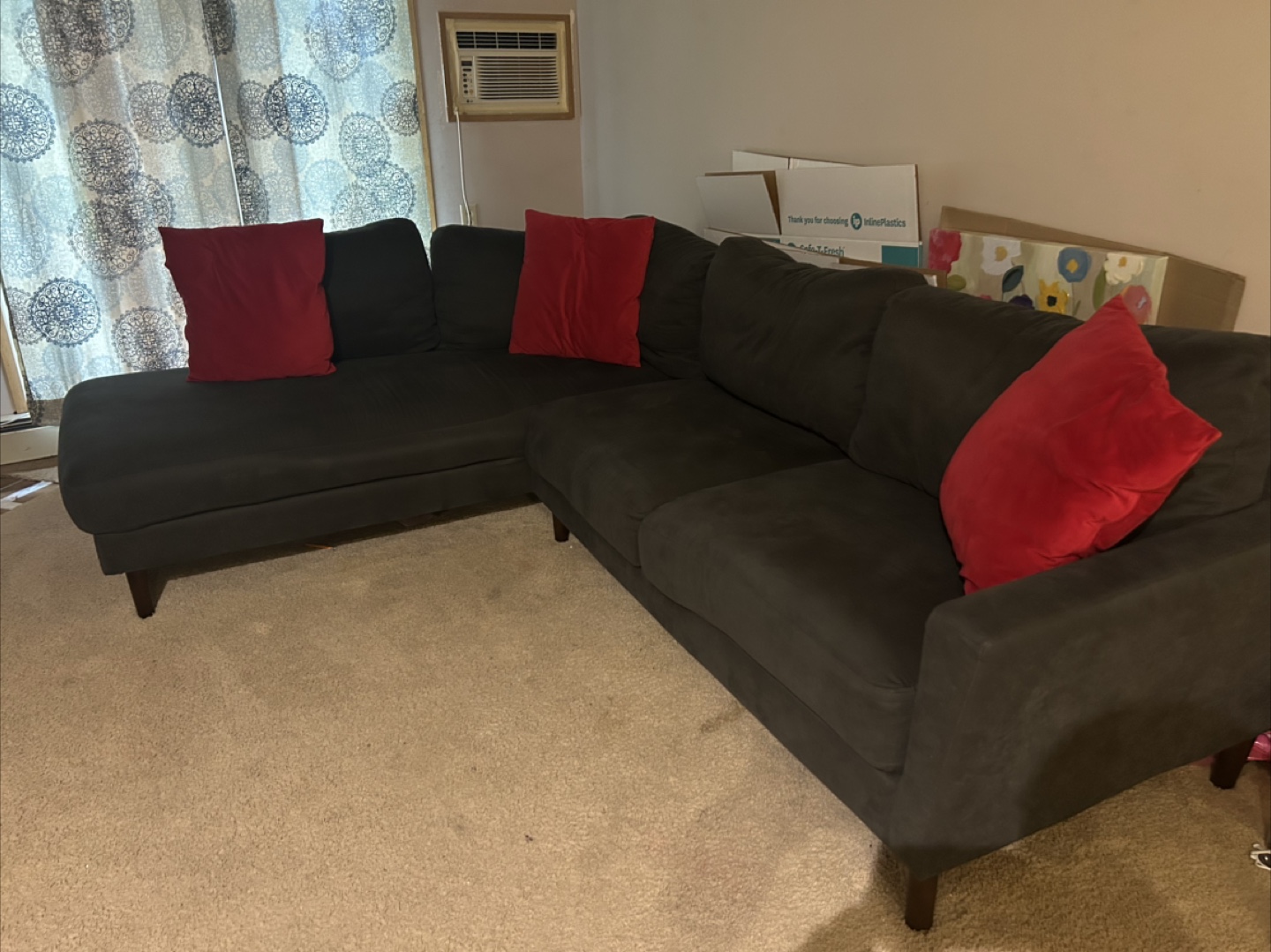 Dark Grey Sectional Sofa - photo 2