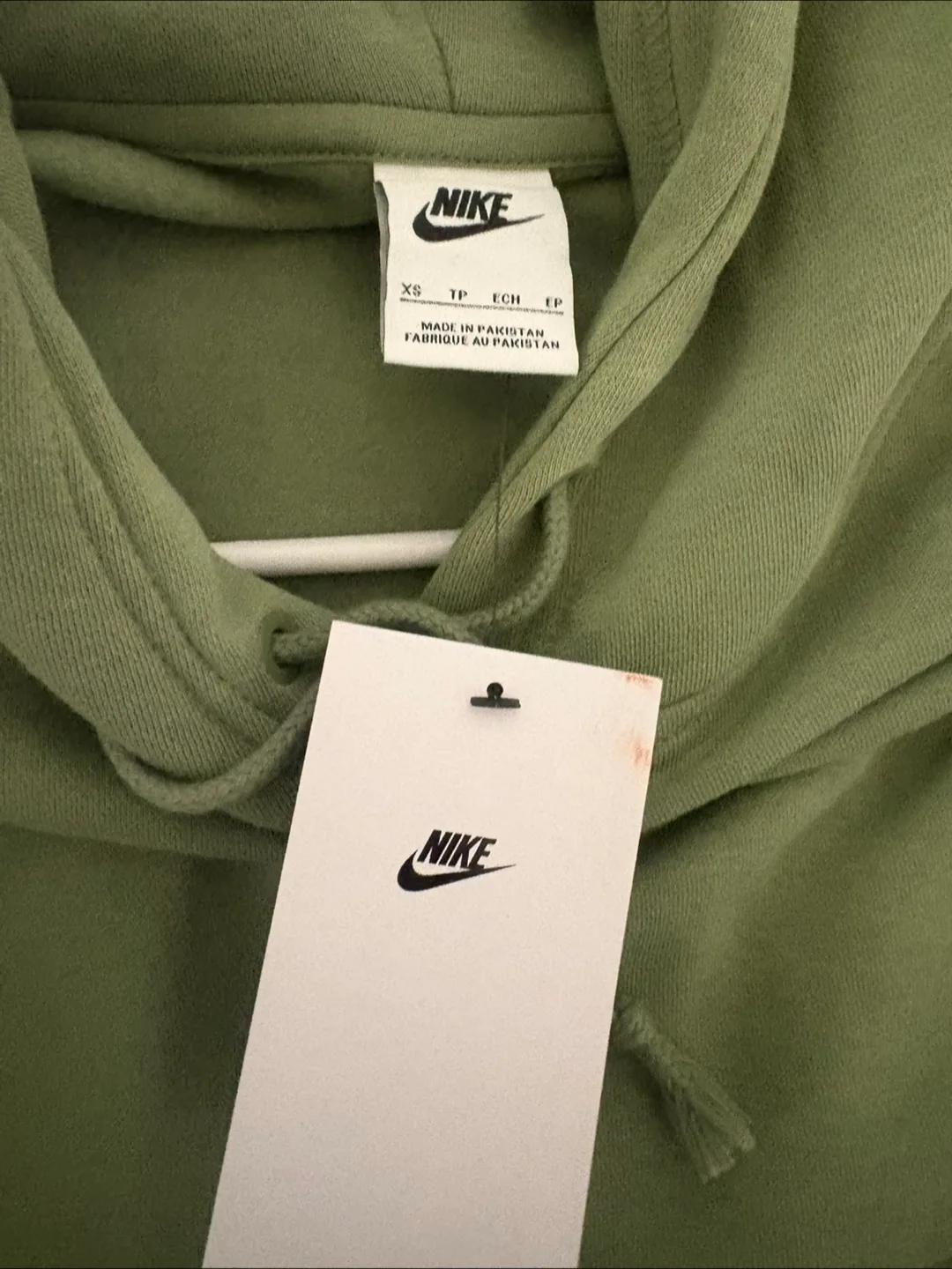 Nike Hoodie - XS - Olive Green image indicator(3)