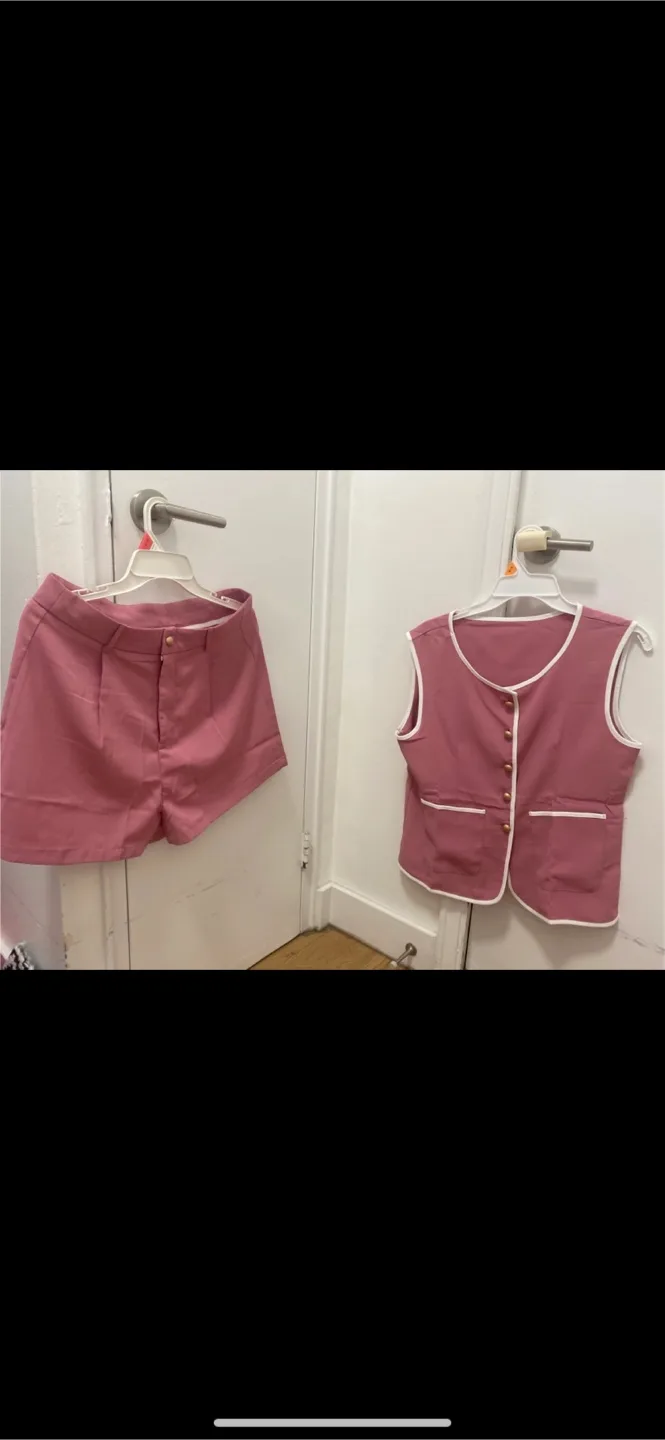 Pink Vest and Shorts Set thumbnail