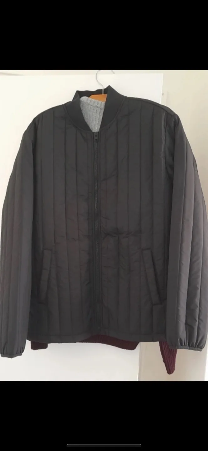 Quilted Bomber Jacket - Black thumbnail