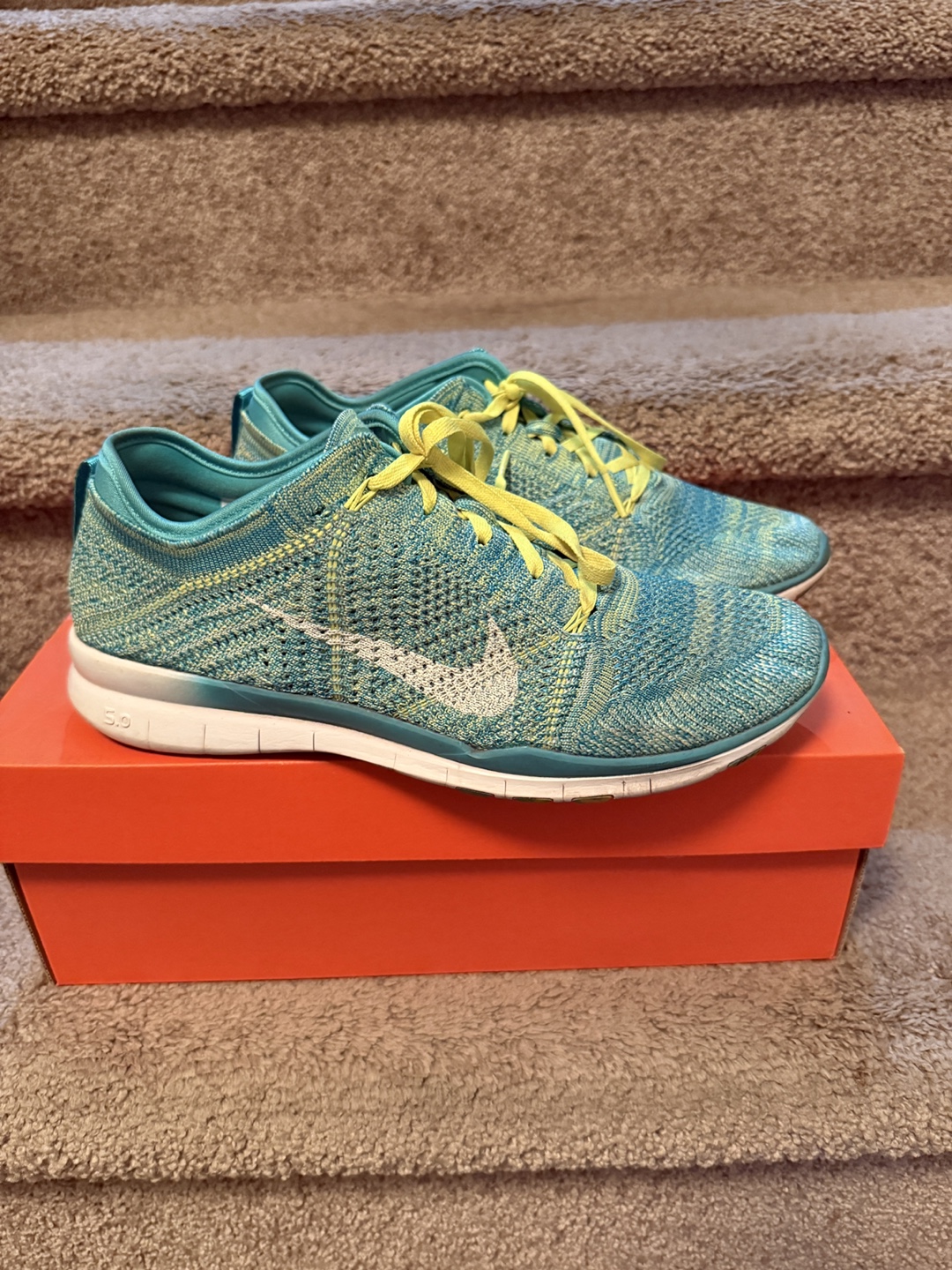Nike Free 5.0 Teal Running Shoes - photo 3