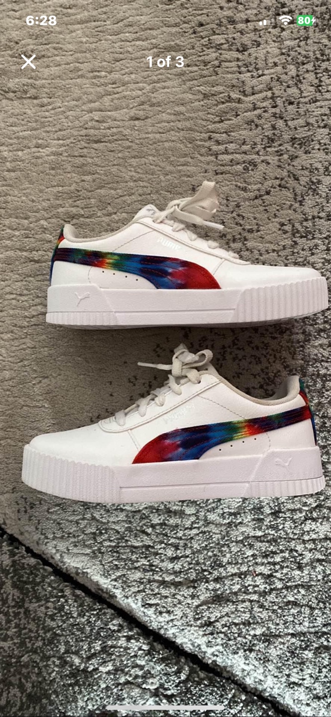 Puma Carina Rainbow Tie-Dye Sneakers