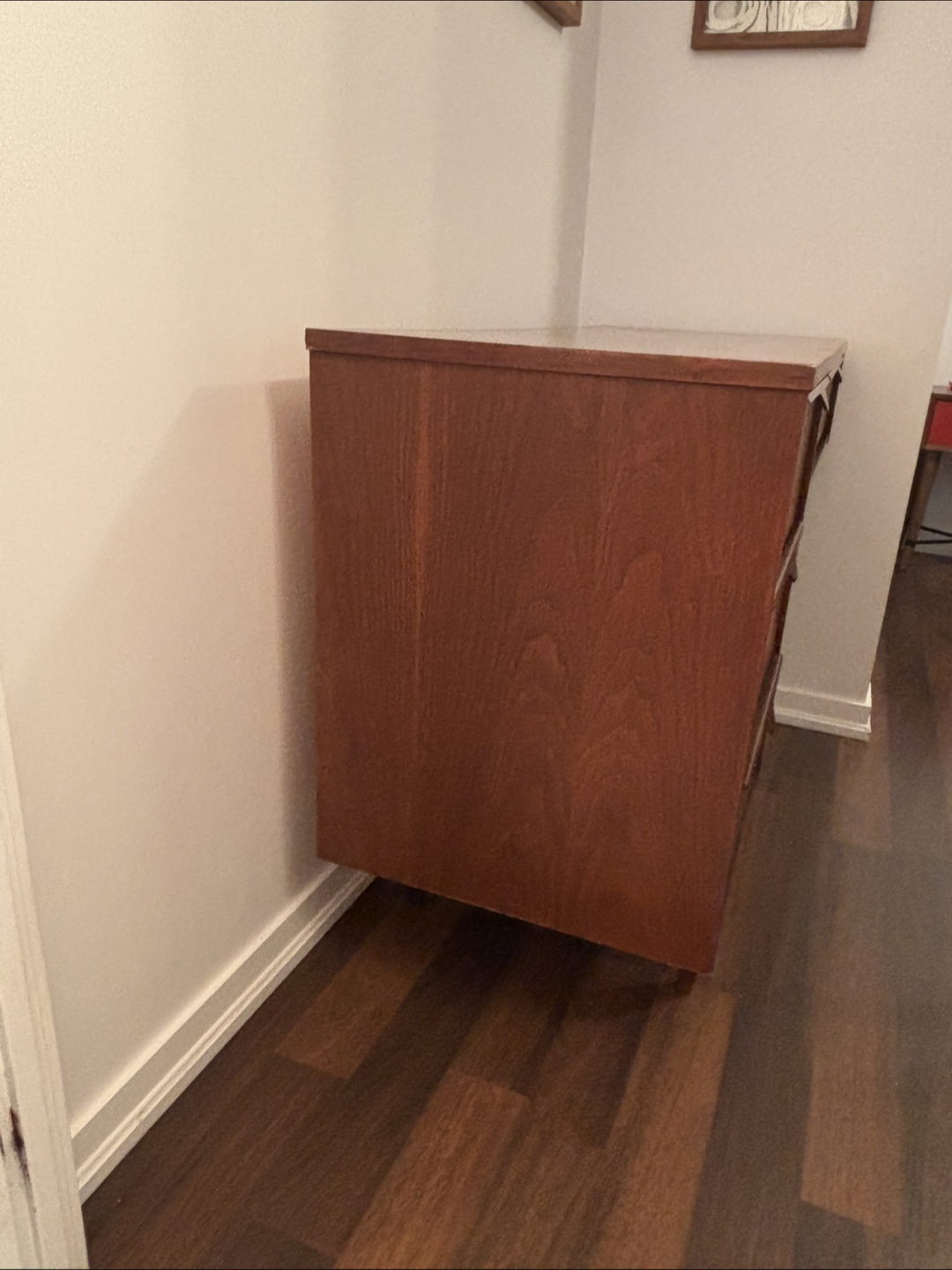 MCM Walnut Wooden Desk with Drawers - photo 4