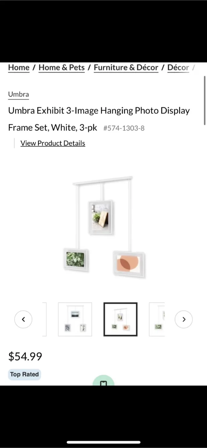 Umbra Exhibit 3-Image Hanging Photo Display image indicator(2)