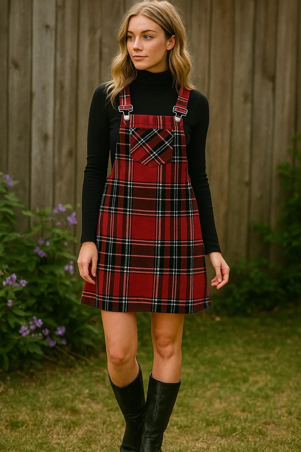 Tartan Plaid Overall Dress thumbnail