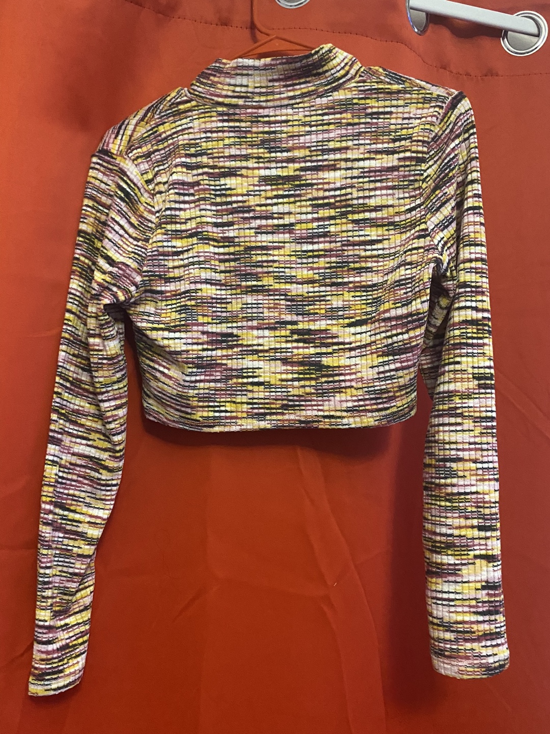 H&M Cropped Long Sleeve Top - Multi Color - photo 2
