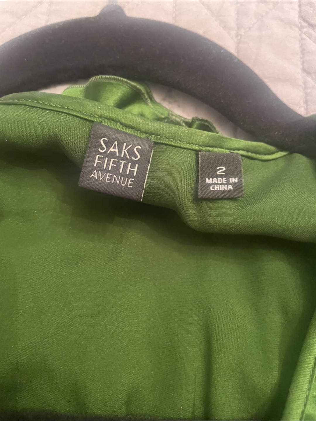 Saks Fifth Avenue Green Blouse - Size 2 - photo 2