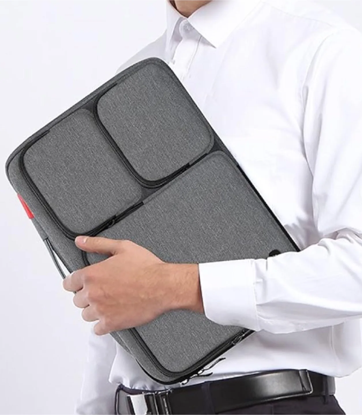 iCozzier 13-13.3 inch Thri-Sidepocket Laptop Sleeve with Handle image indicator(4)