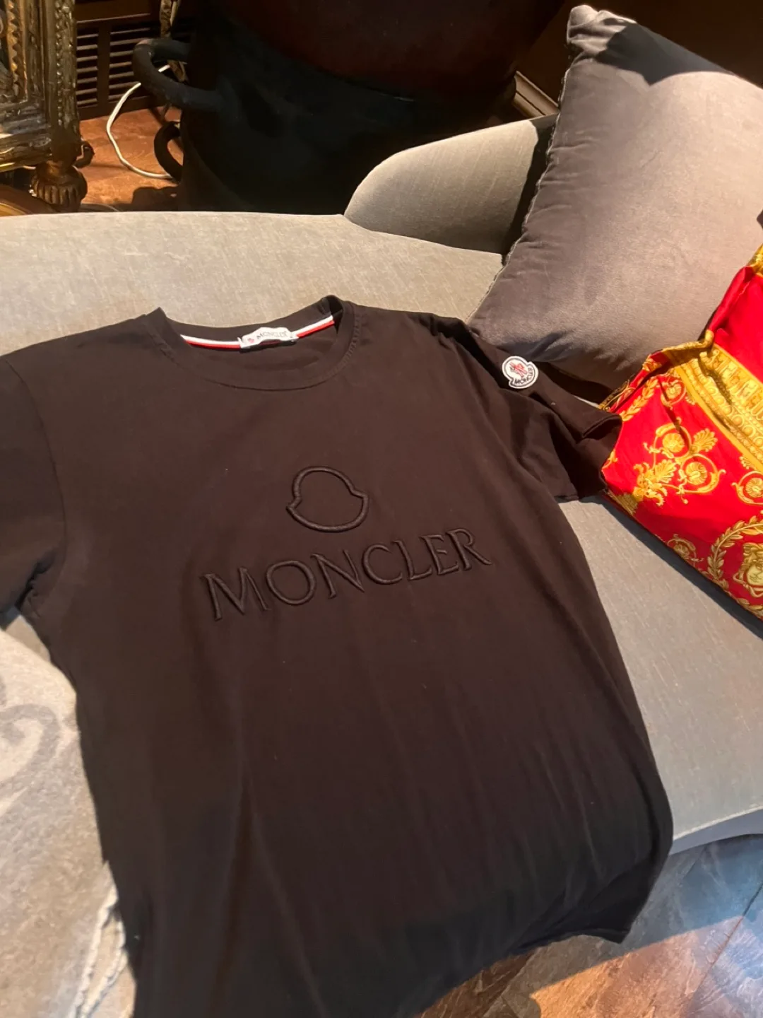 Moncler embroidered Black T-Shirt thumbnail