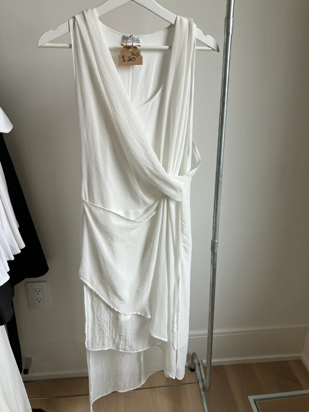 Zara White Dress Size S thumbnail