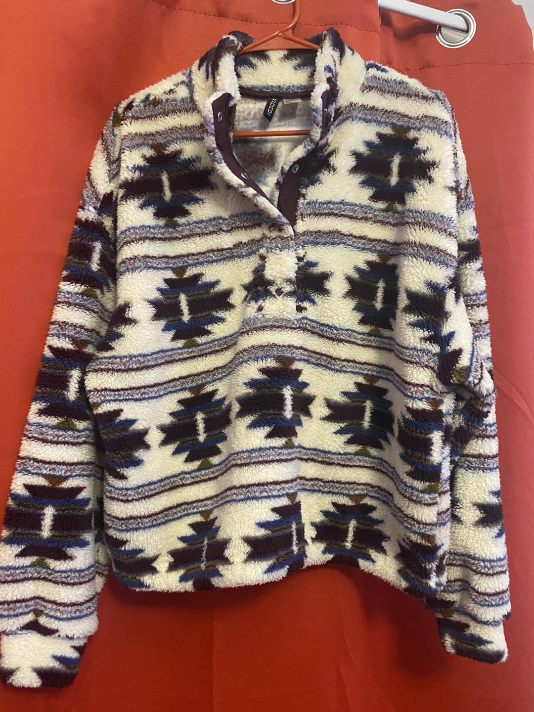 Patterned Fleece Pullover