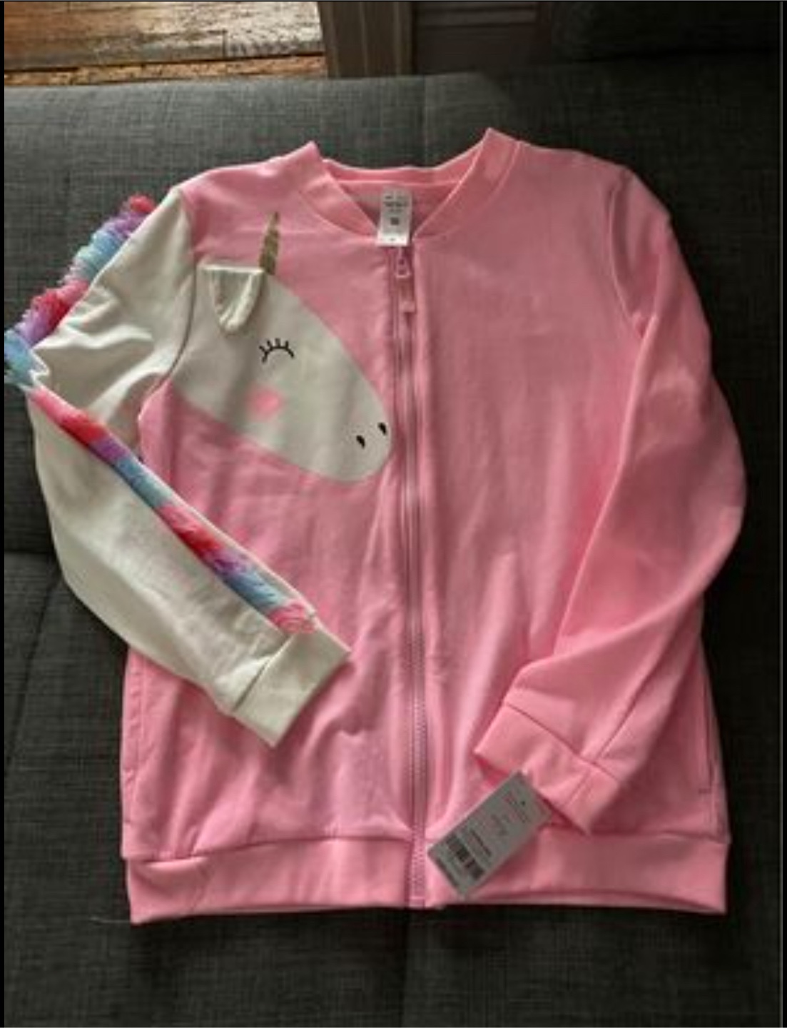 Carter's Pink Unicorn Zip-Up Jacket