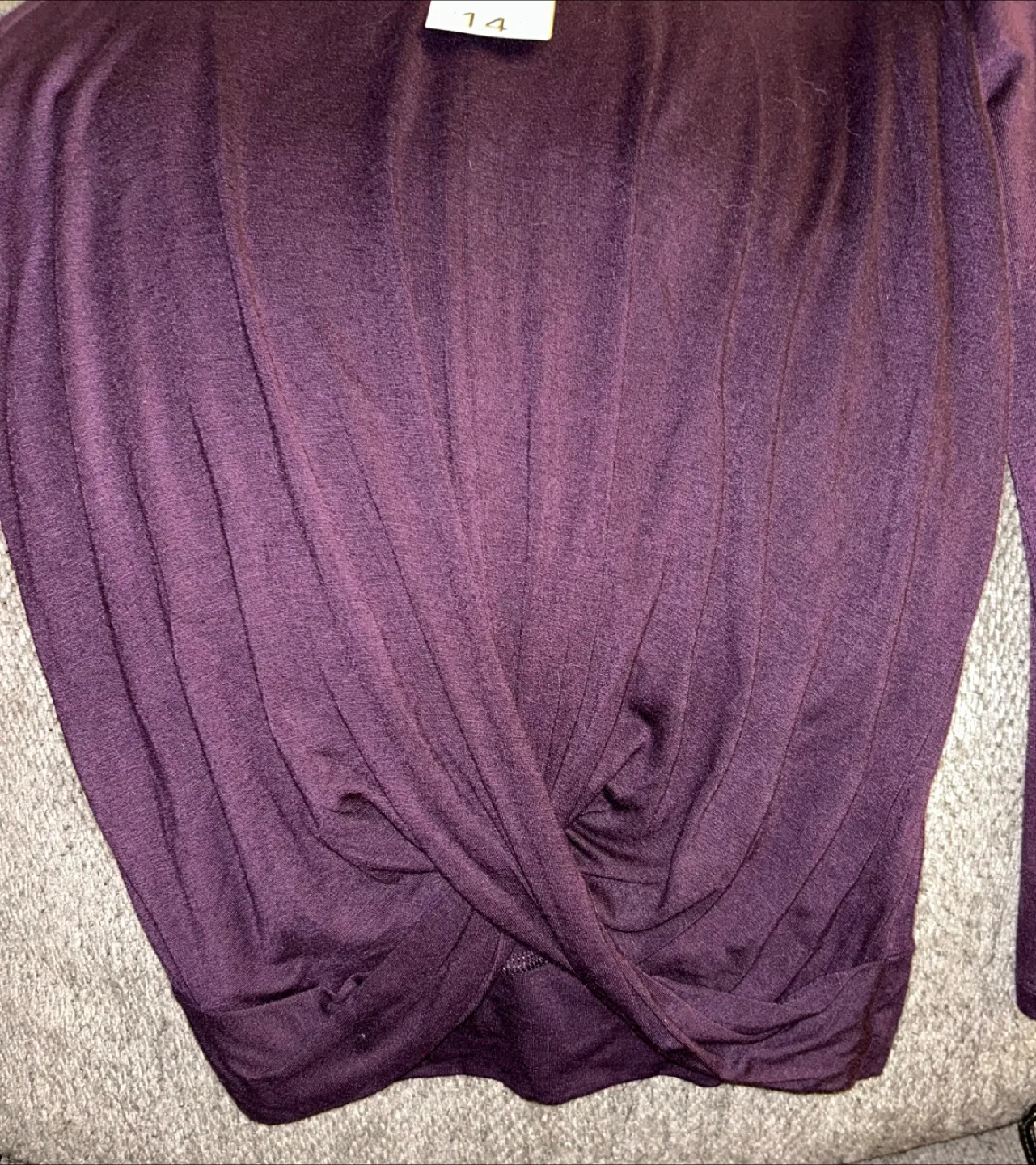 Women’s “George” Purple Twist Front Top XS image indicator(3)