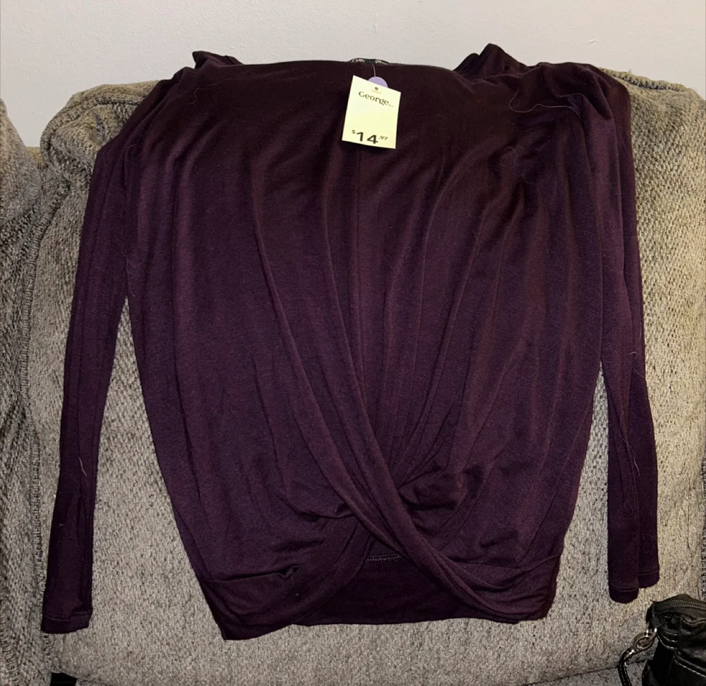 Women’s “George” Purple Twist Front Top XS image indicator(2)