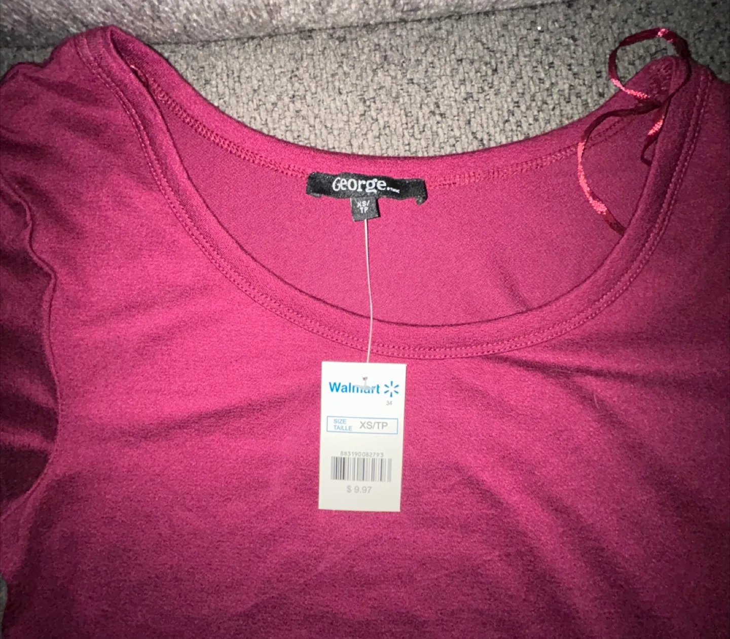 Womens “George” Shirt ; XS - Burgundy image indicator(2)
