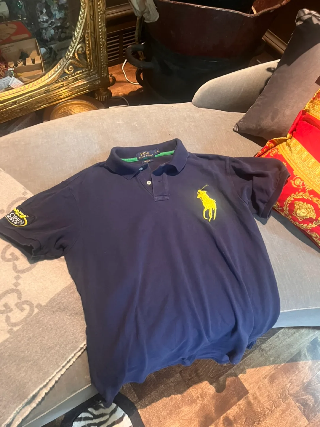 Ralph Lauren Polo Shirt - Navy Blue, Size L thumbnail
