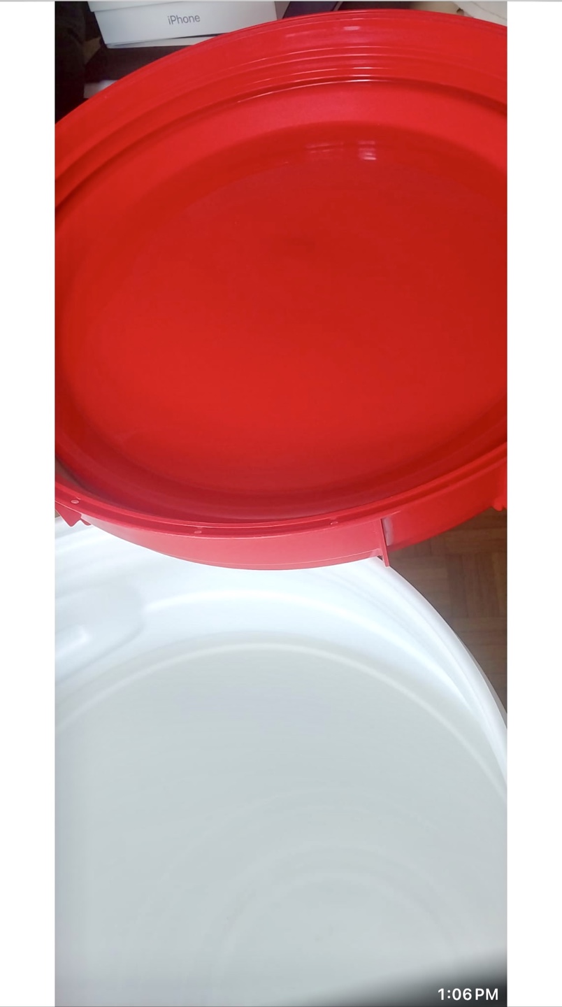 Barrel, Open Head Drum,  a red screw-top lid, black side holders - photo 4