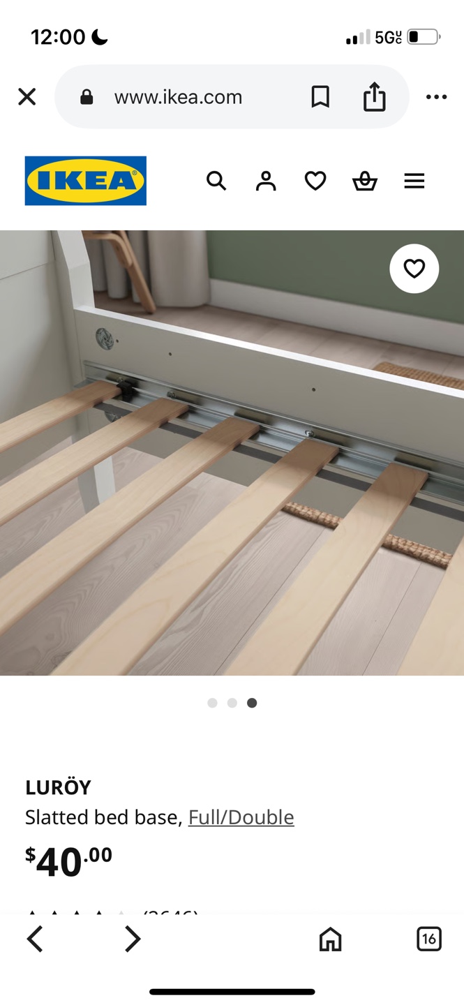 IKEA LURÖY Full/Double Slat Bed Base - photo 2