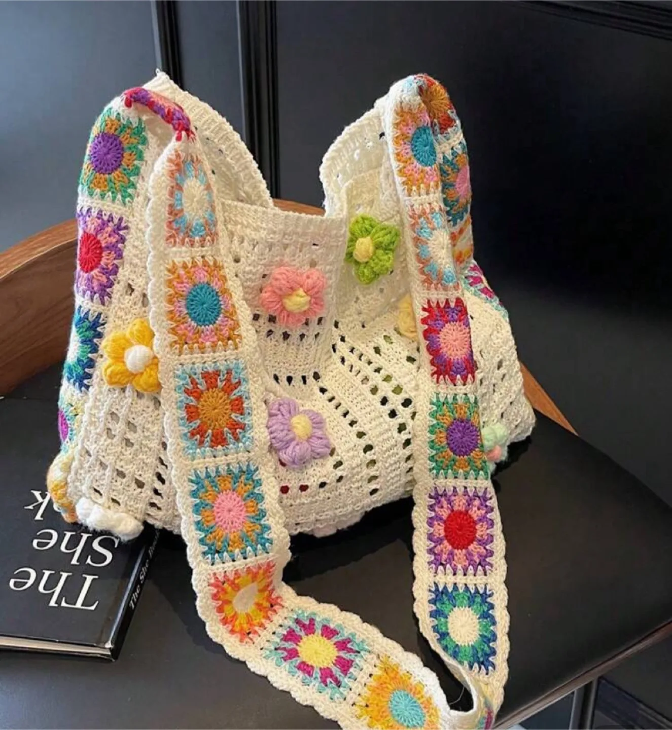 Crochet Square chic look Bag back in stock !