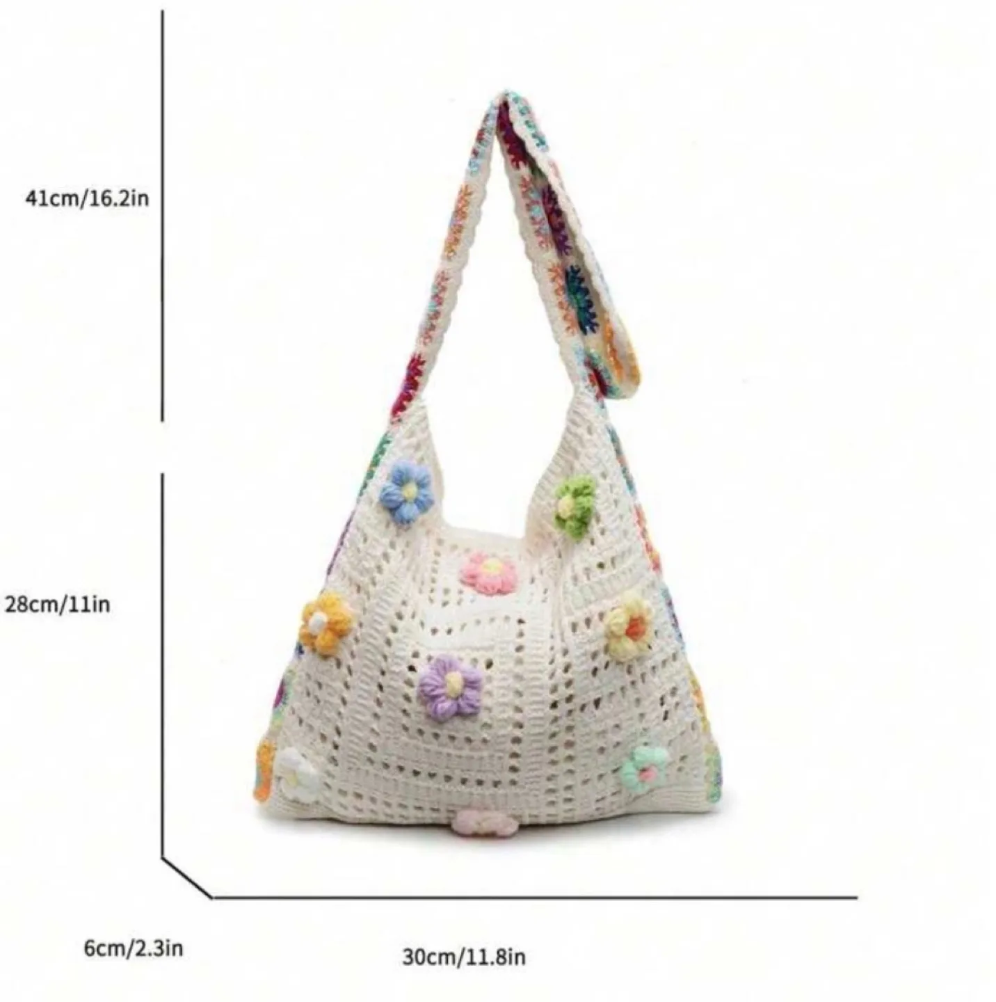 Crochet Square chic look Bag back in stock ! image indicator(3)