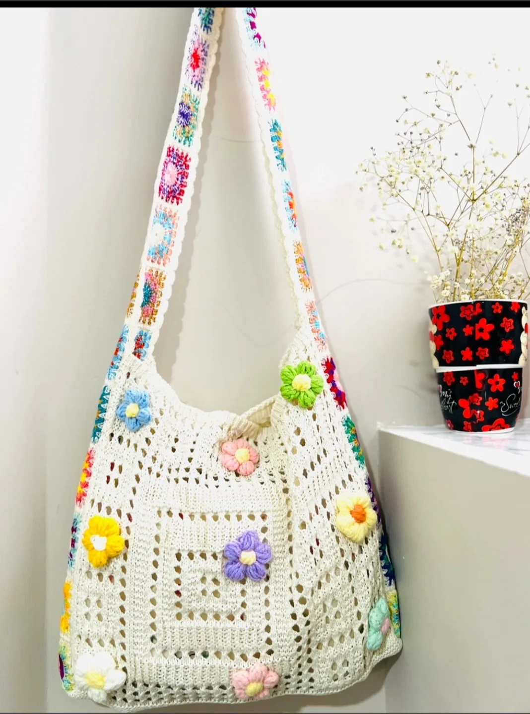 Crochet Square chic look Bag back in stock ! image indicator(2)
