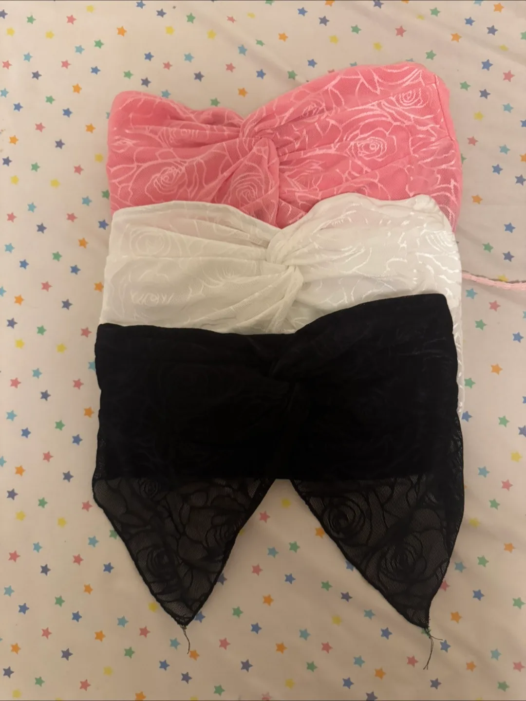 Short Tube-Tops - Pink, White, Black