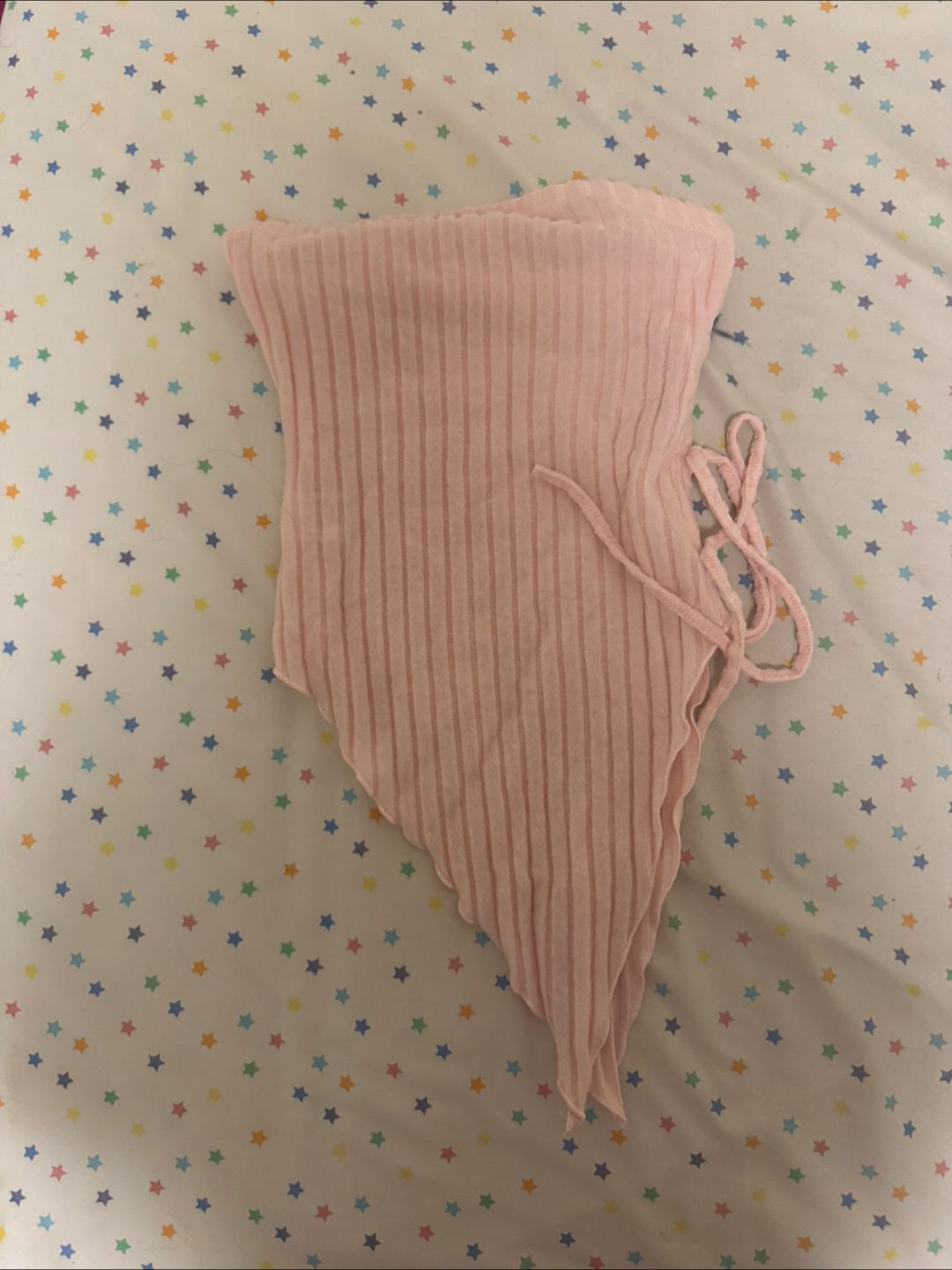 Ribbed Tie Side Tube Top - Beige, Pink, Black