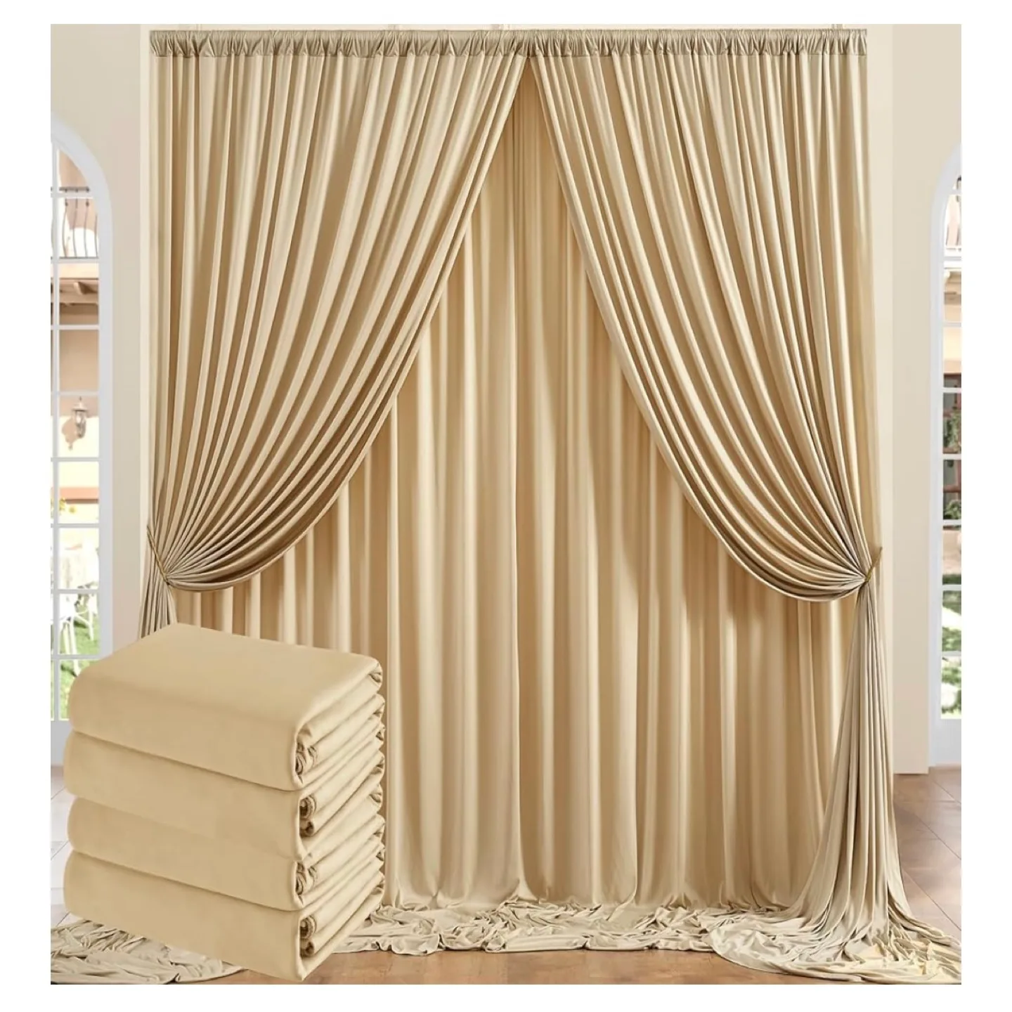 Rent- beige curtain thumbnail