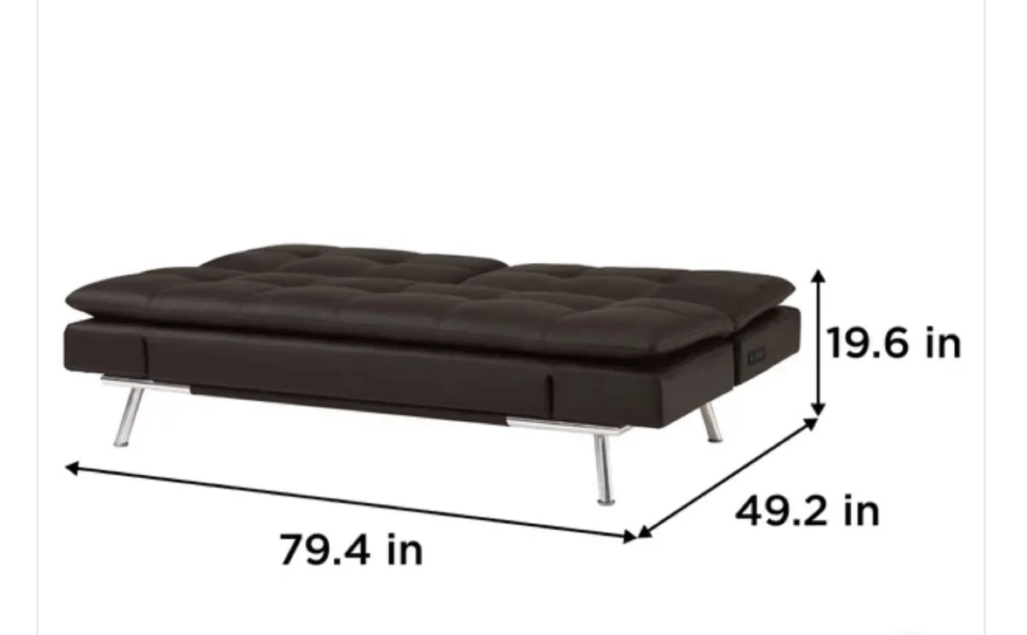 Leather Sofa Bed: Ravenna Relax-A-Lounger Euro Lounger image indicator(4)