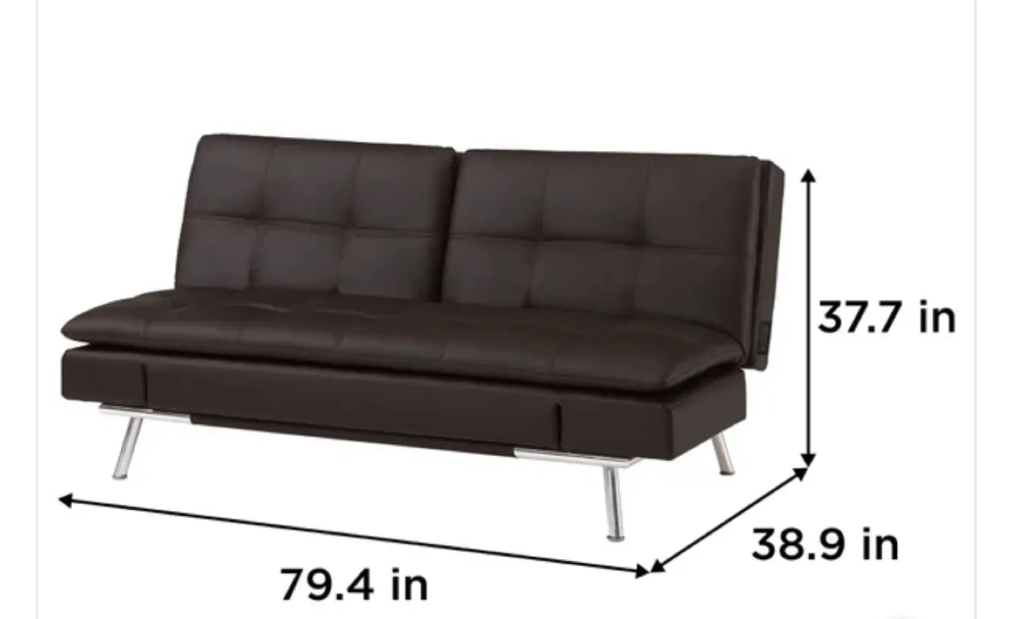 Leather Sofa Bed: Ravenna Relax-A-Lounger Euro Lounger image indicator(5)