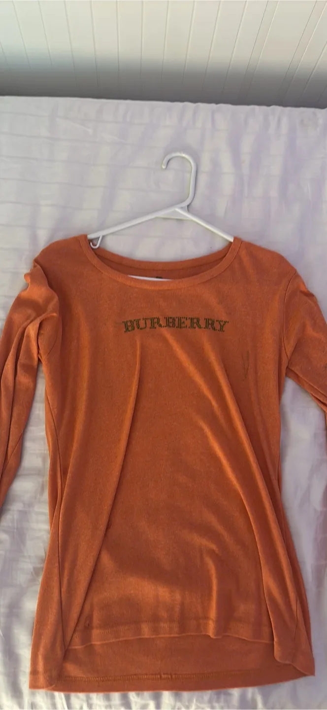 Burberry Orange Long Sleeve Top thumbnail