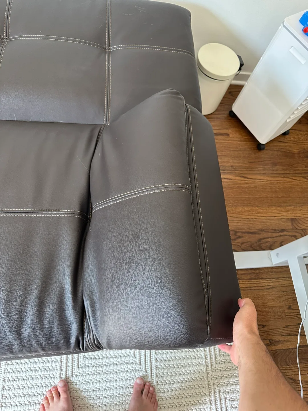 Leather Sofa Bed: Ravenna Relax-A-Lounger Euro Lounger image indicator(9)