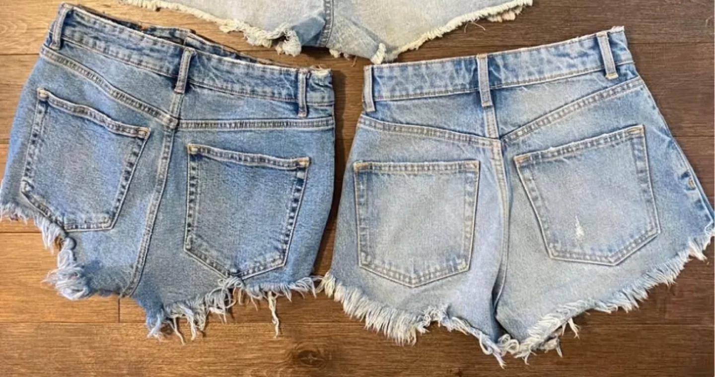 Zara Denim Frayed Shorts image indicator(2)