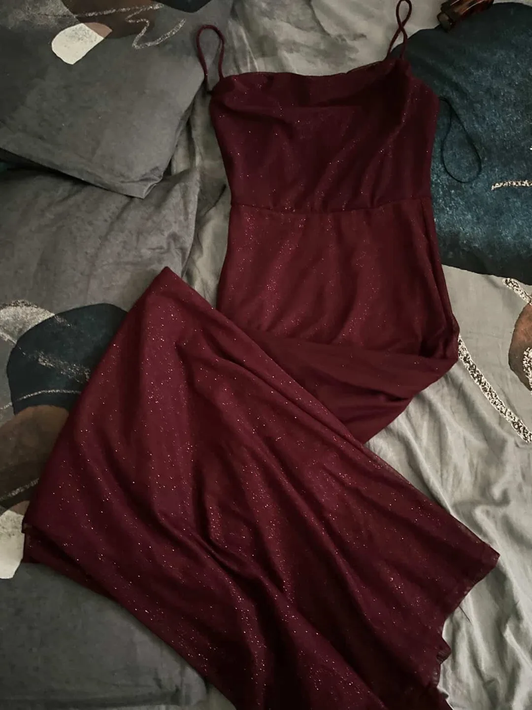 Burgundy Prom Dress thumbnail