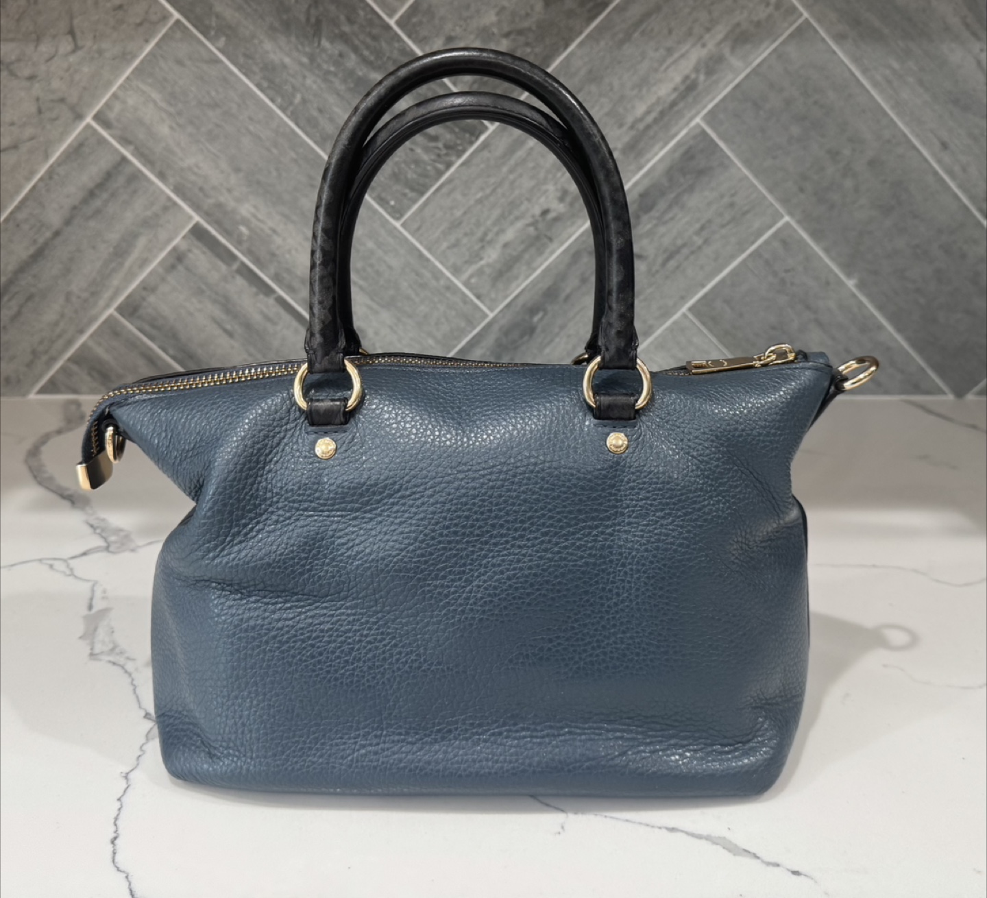 Coach Blue Leather Satchel - photo 3