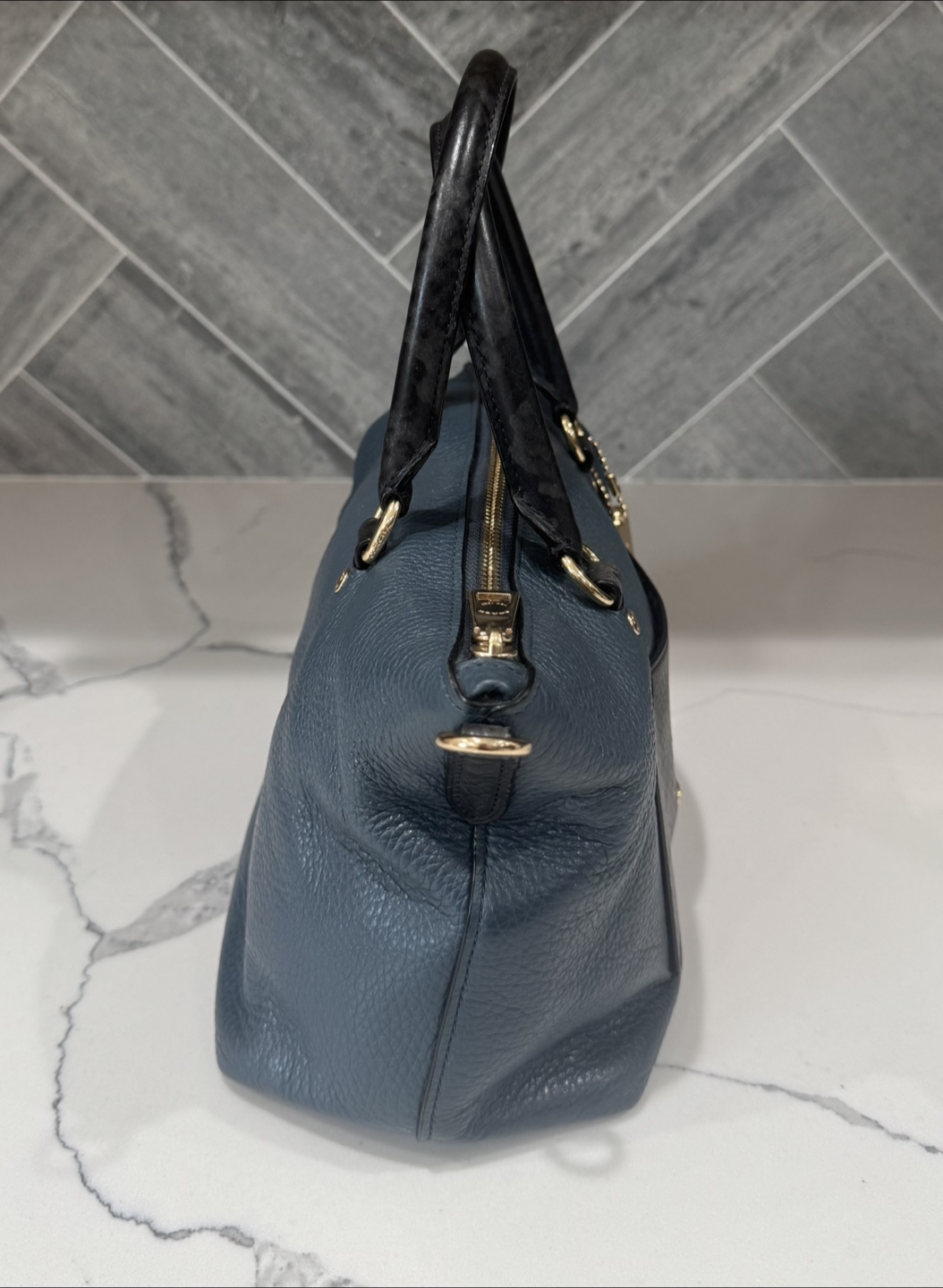 Coach Blue Leather Satchel - photo 2