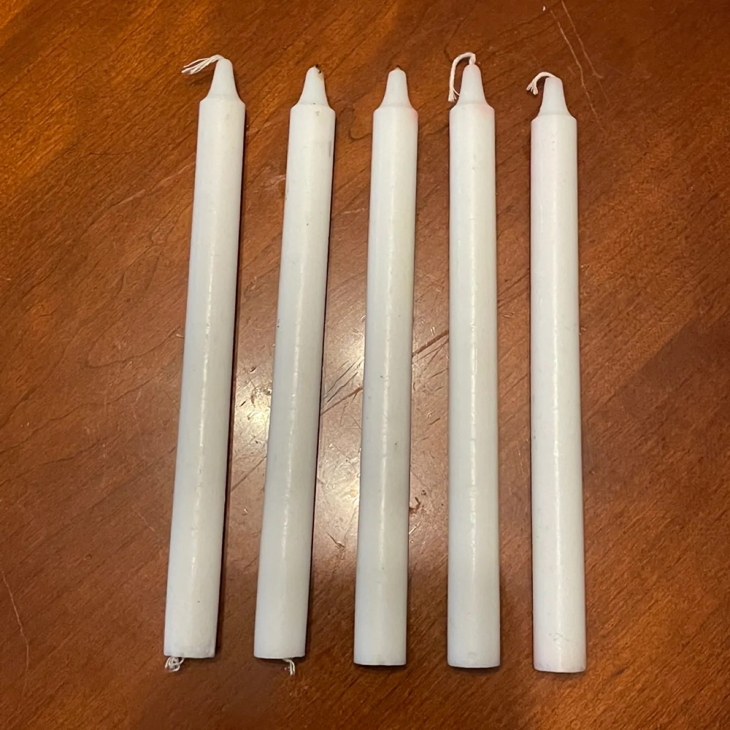 Set of 5 White Taper Candles thumbnail