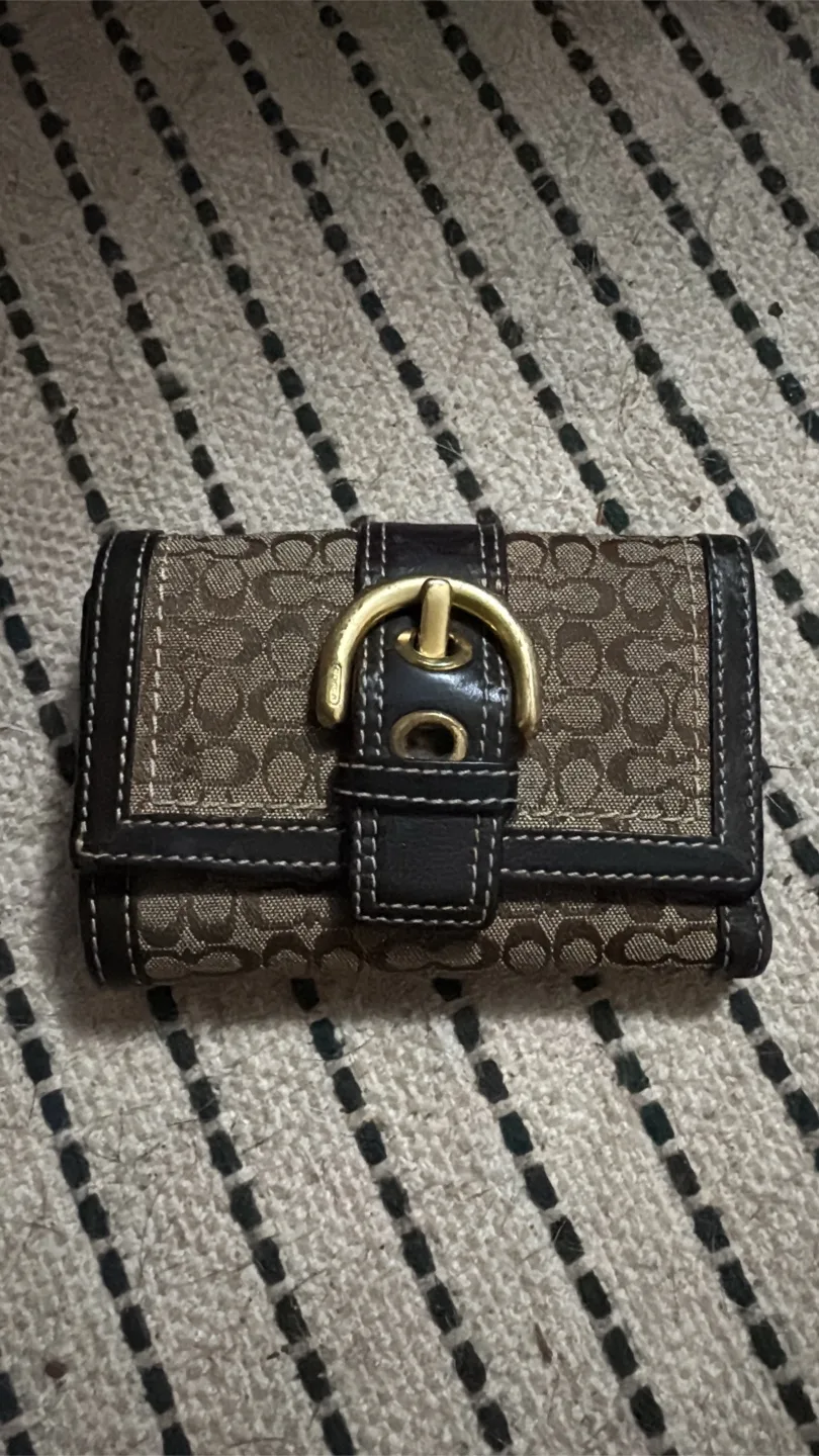 👜 Vintage Coach Wallet – Brown Monogram 👜 thumbnail