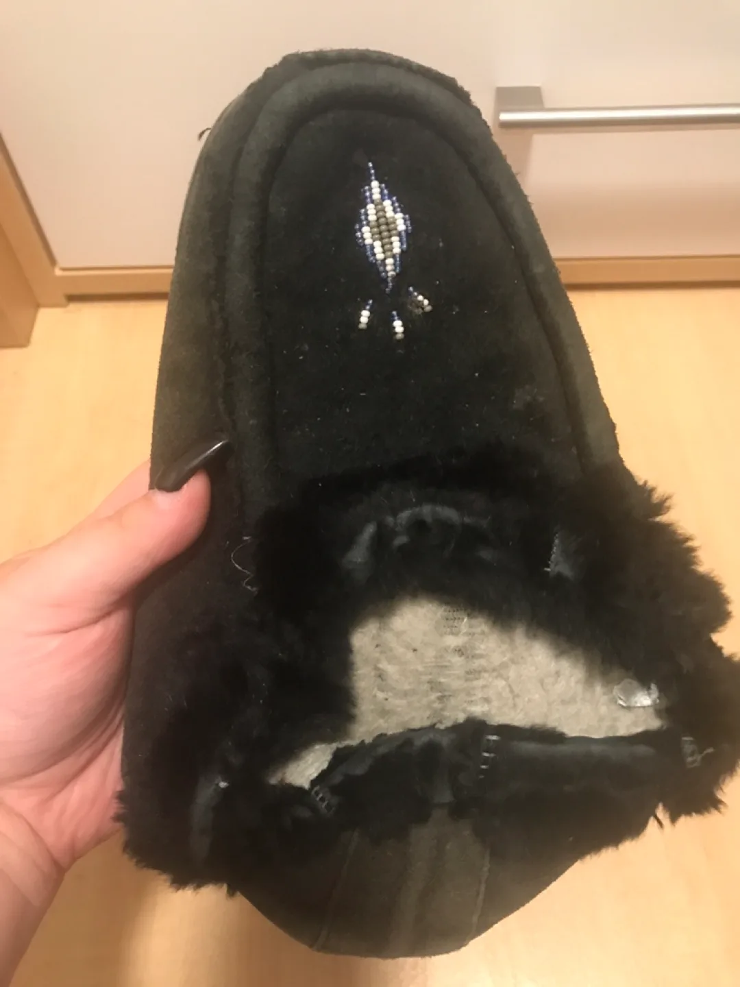 Black Moccasin Slippers thumbnail