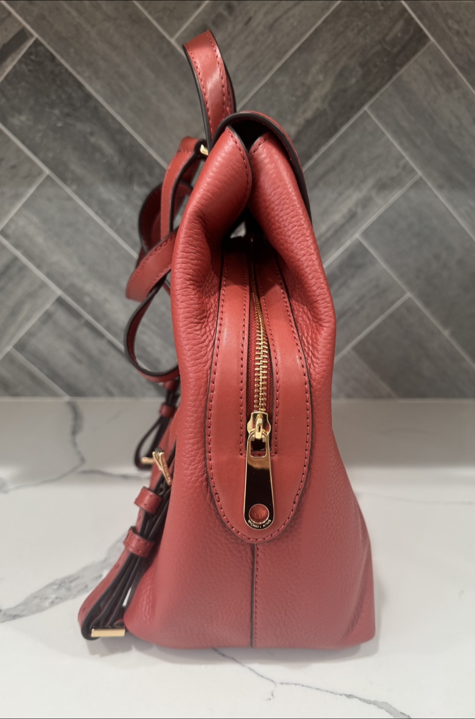 Michael Kors Raven Terracotta Leather Backpack - photo 2