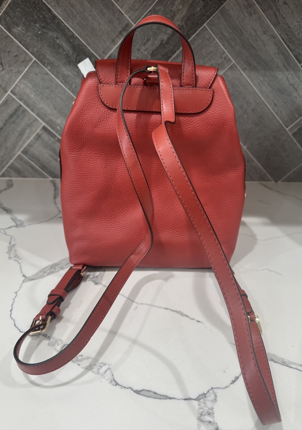 Michael Kors Raven Terracotta Leather Backpack - photo 3