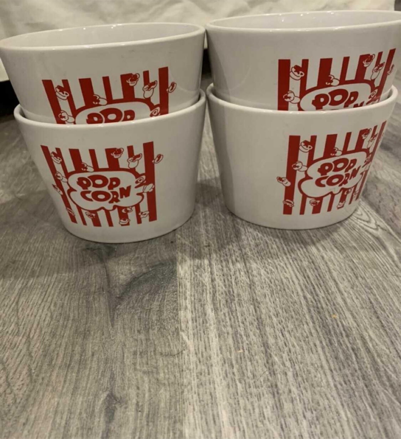 Set of 4 Popcorn Bowls