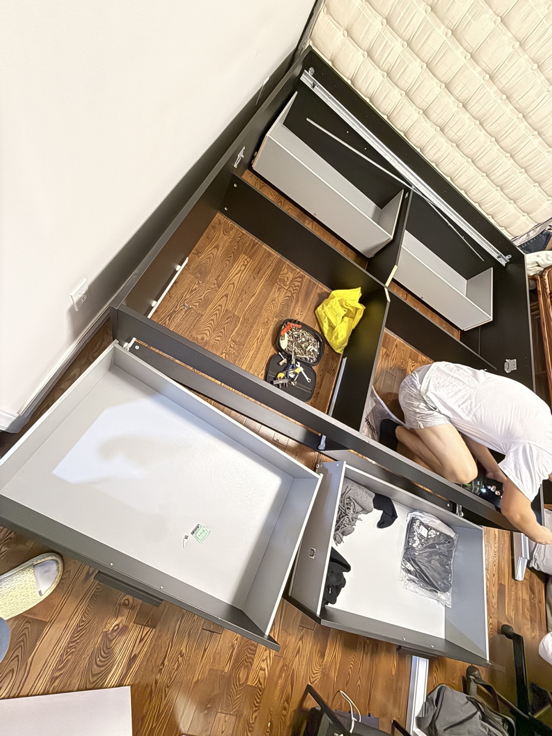 Ikea BRIMNES  king Bed frame with drawers - photo 5