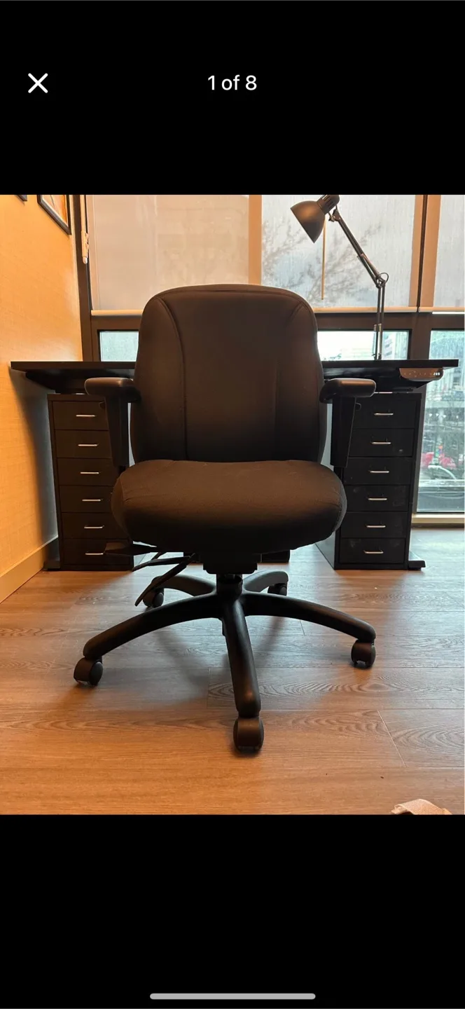 Global Overtime High Back Office Chair - Black thumbnail