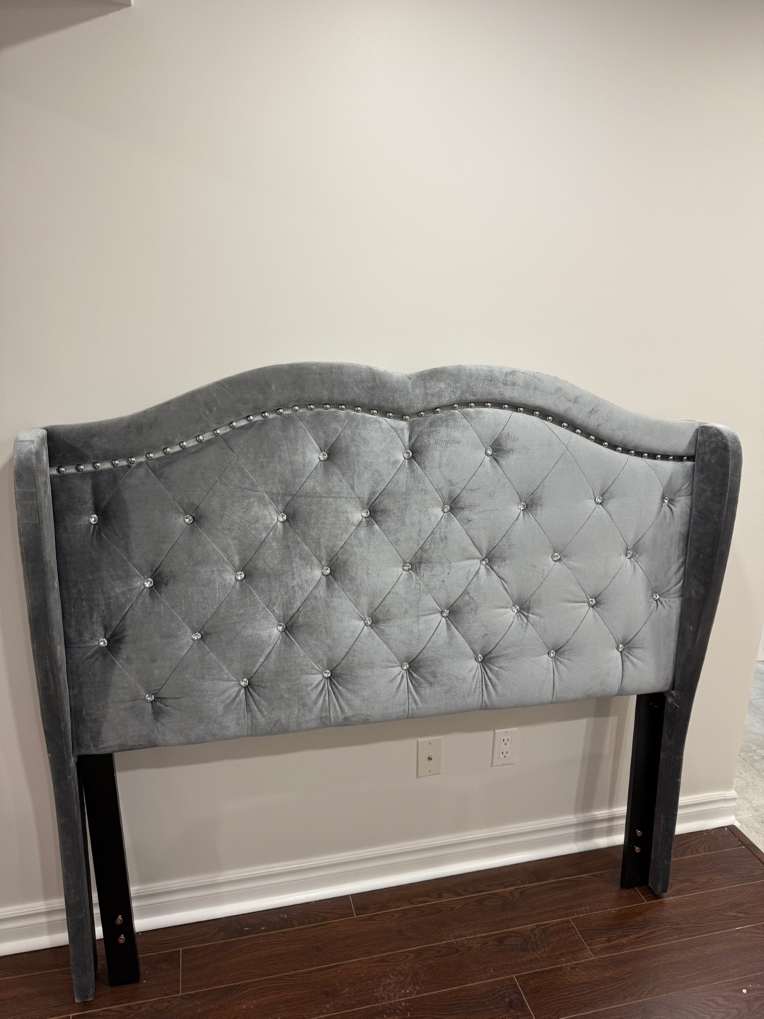 Grey Tufted Headboard