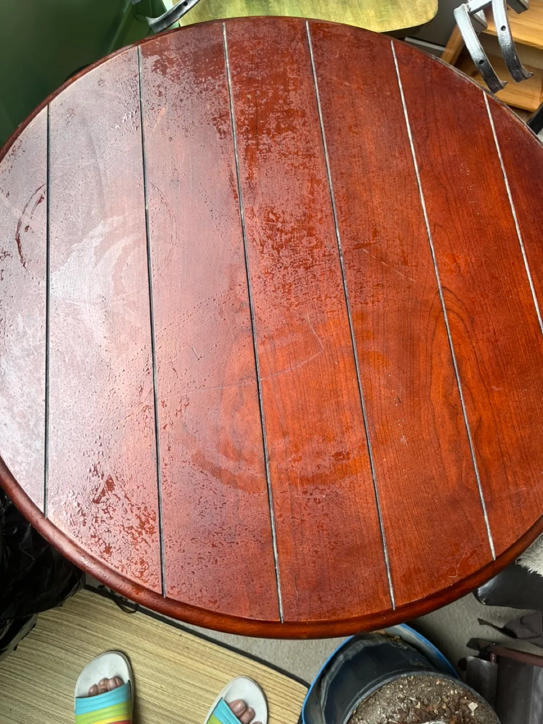 Round Wood Dining Table moving sale thumbnail
