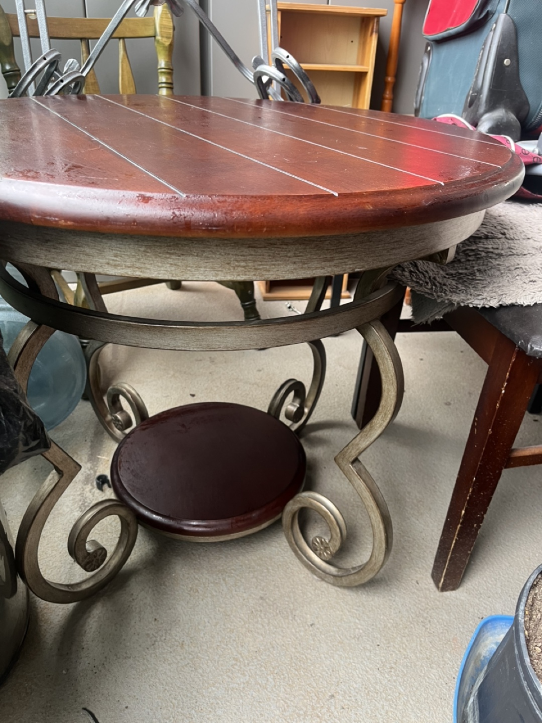 Round Wood Dining Table moving sale - photo 2