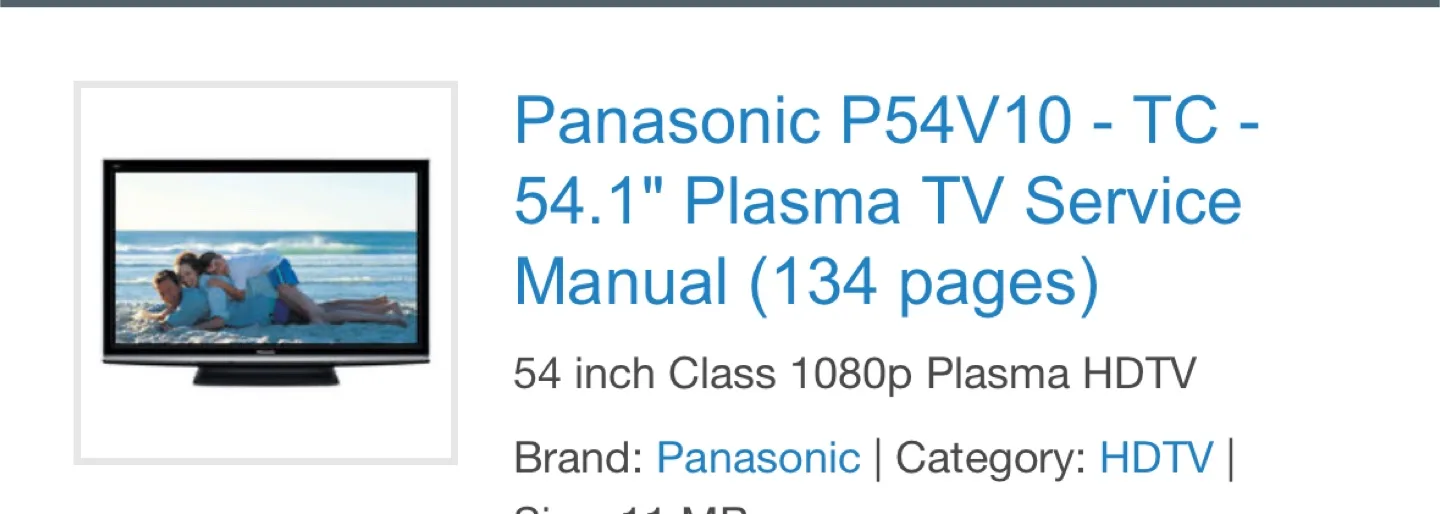 TV Panasonic TC-P54V10 54" Plasma HDTV image indicator(4)